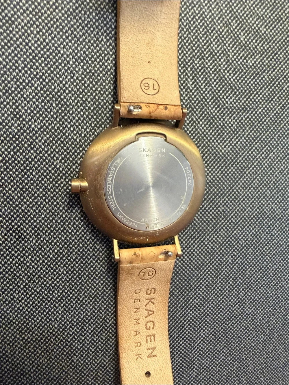 Skagen Men's Cork-Strap Watch in Tan and Silver